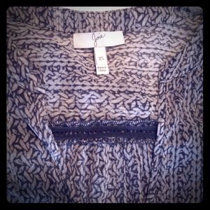Joie navy blue sheer blouse size XS